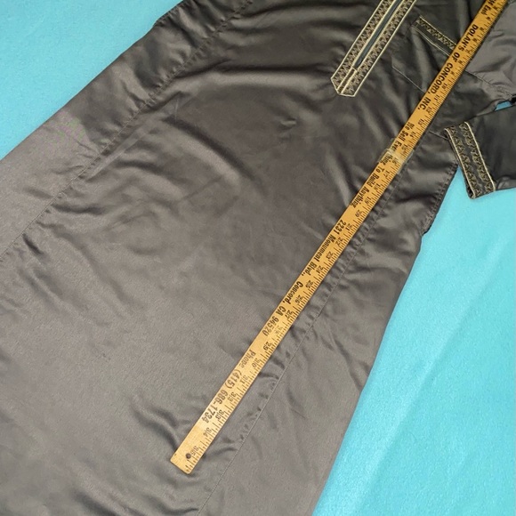 GOLDEN MOUNTAINS throbe full length gray gold embroidery zip mockneck NEW size M - Picture 11 of 14